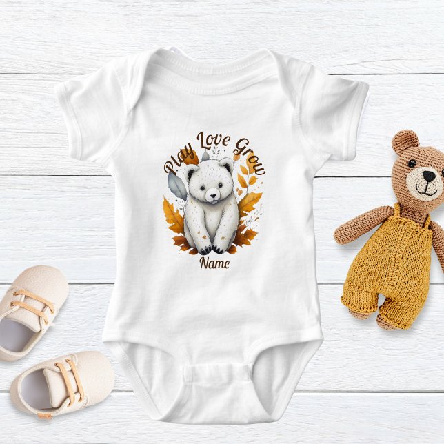 Body Para Bebê Urso Bebê de outono (Criador carregado)