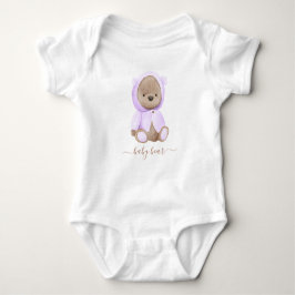 Body Para Bebê Urso Bebê Lavanda Neutro