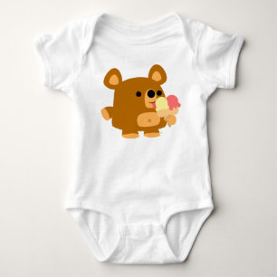 Body Para Bebê Urso bonito dos desenhos animados com bolas:)