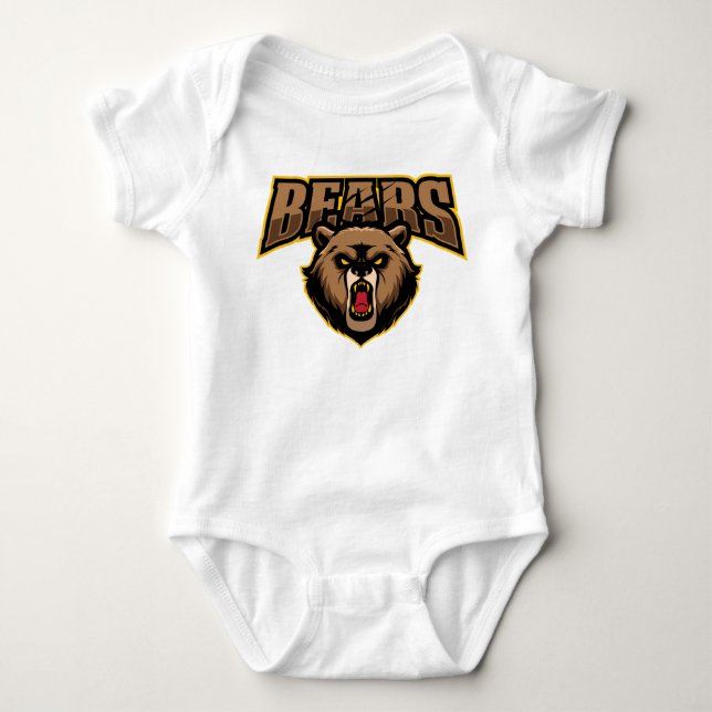 Body Para Bebê Urso Castanho Bonito (Frente)