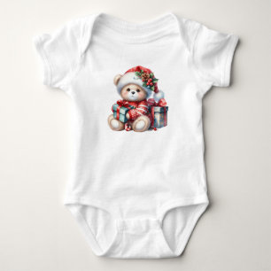 Body Para Bebê Urso Clássico de Papais noeis