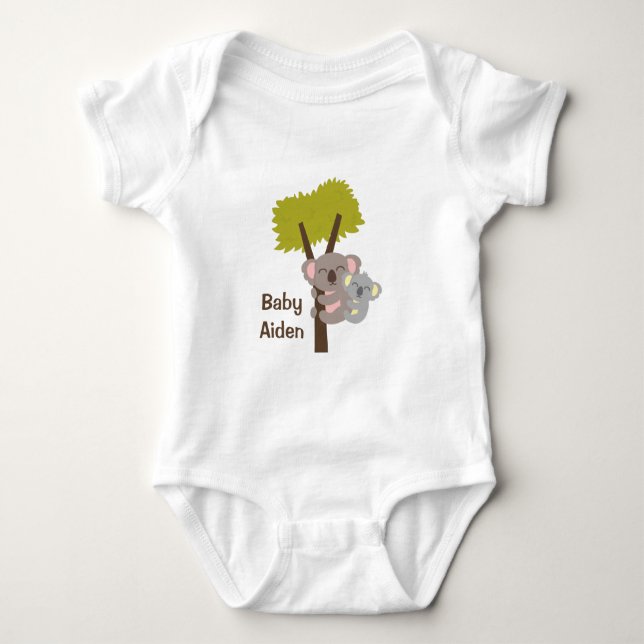 Body Para Bebê Urso Coala Bebê Fofo e Mamãe Para Bebês (Frente)