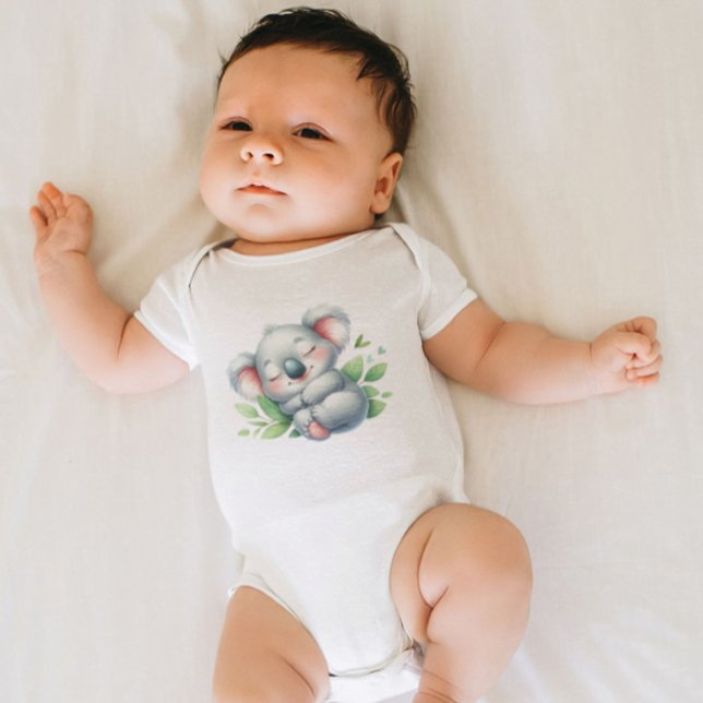 Body Para Bebê Urso Coala Sonolento (Criador carregado)