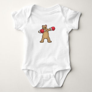 Body Para Bebê Urso como Boxer na guia Dança Boxing & Hip Hop
