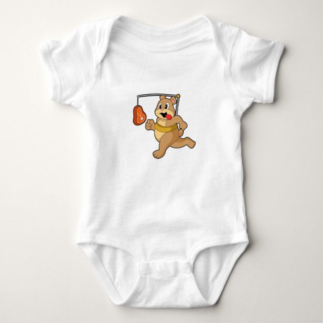 Body Para Bebê Urso como Runner (Frente)