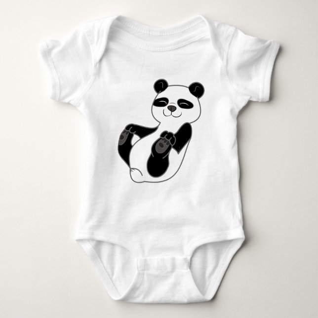 Body Para Bebê Urso Cub da panda (Frente)