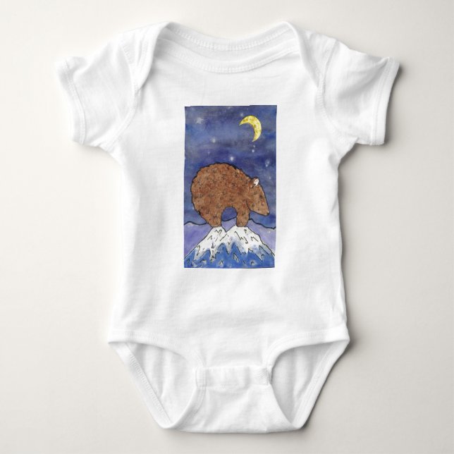 Body Para Bebê Urso da Meia-Noite (Frente)