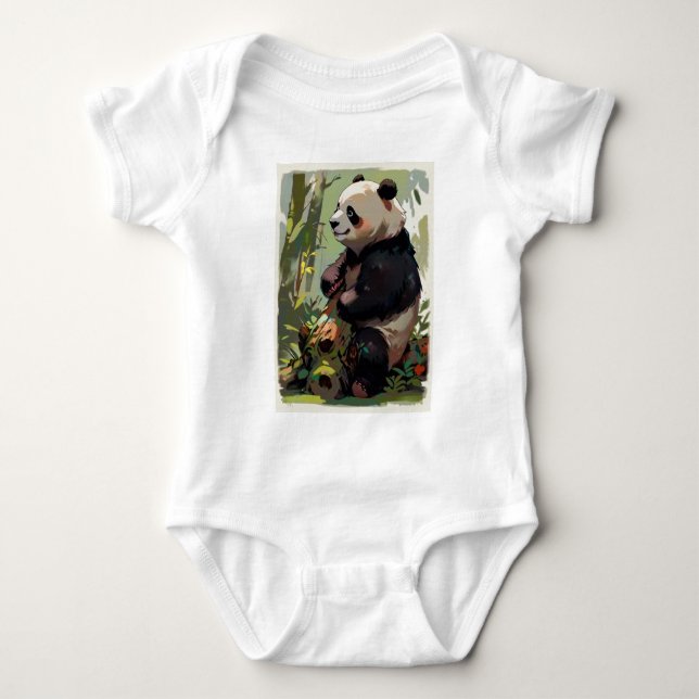 Body Para Bebê Urso de Lazer - Panda (Frente)