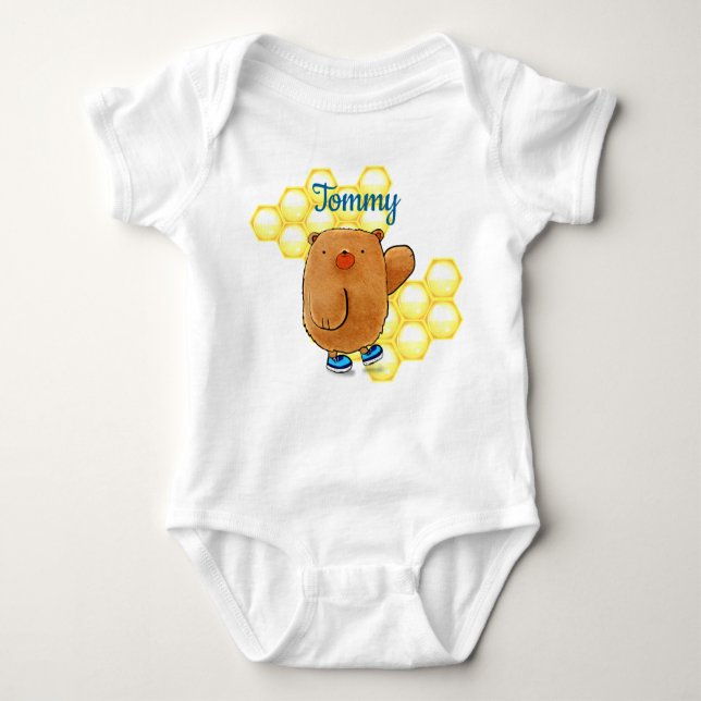 Body Para Bebê Urso de Mel Doce (Frente)