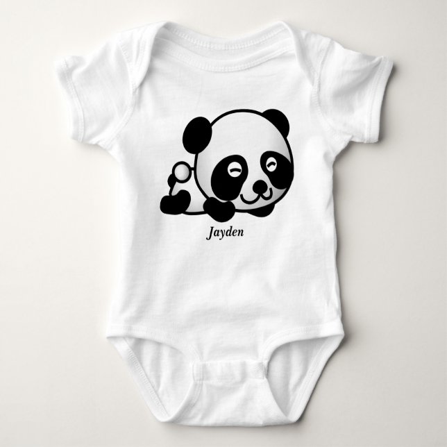 Body Para Bebê Urso de panda bonito do bebê do miúdo (Frente)