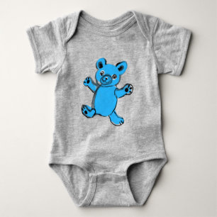 Body Para Bebê Urso de pelúcia azul