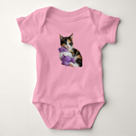 Body Para Bebê Urso de pelúcia de gato malhado fofo 