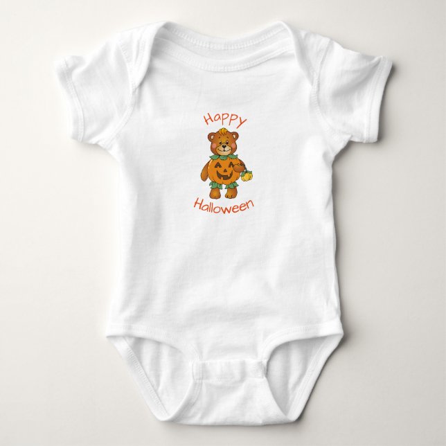 Body Para Bebê Urso de pelúcia de Halloween (Frente)