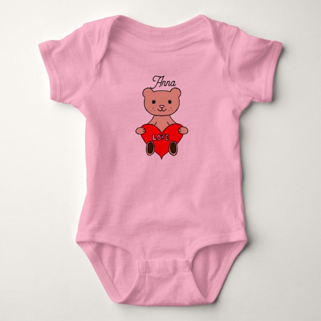 Body Para Bebê Urso de Pelúcia Fofo (Frente)