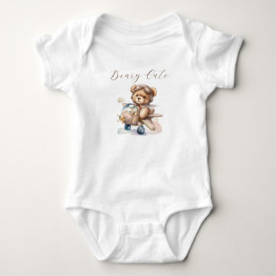Body Para Bebê Urso de pelúcia super fofo chá de bebê
