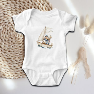 Body Para Bebê Urso de Teddy do Marinheiro Personalizado