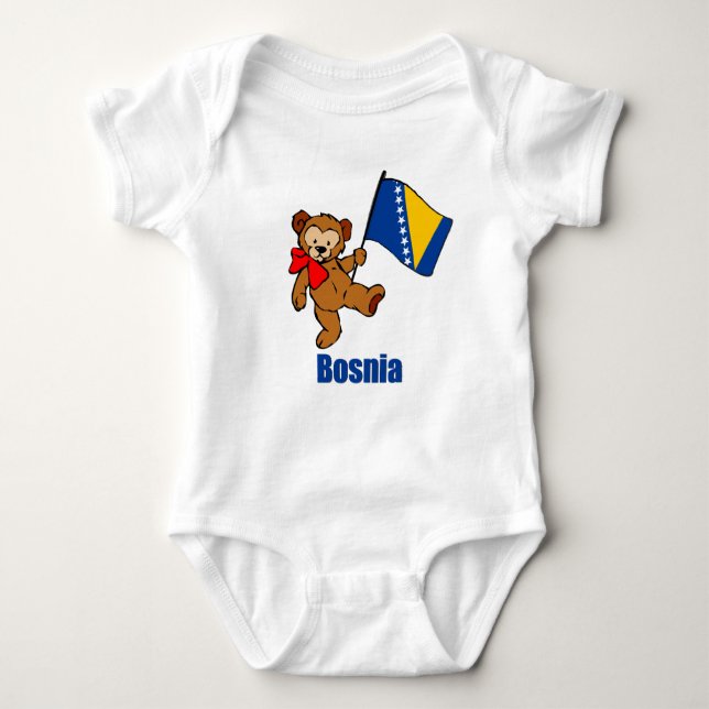 Body Para Bebê Urso de ursinho de Bósnia (Frente)
