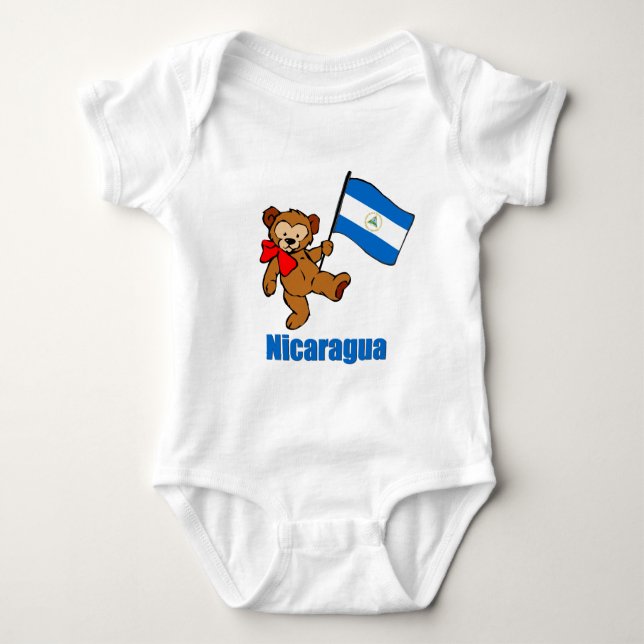 Body Para Bebê Urso de ursinho de Nicarágua (Frente)