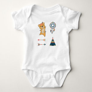 Body Para Bebê Urso Indiano Amarelo Teddy Pena Fashing