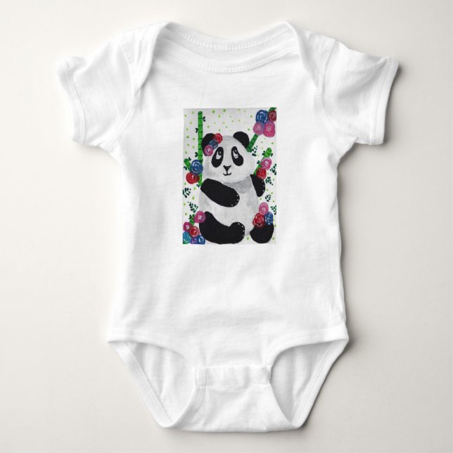Body Para Bebê Urso Panda Adoravelmente Doce (Frente)