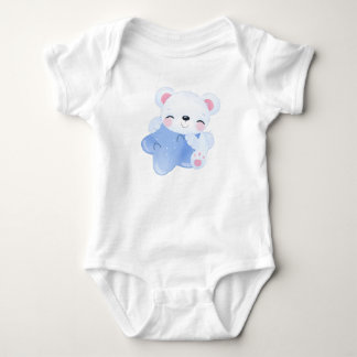 Body Para Bebê Urso Polar Estrela