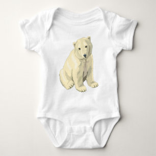 Body Para Bebê Urso Polar Fofo