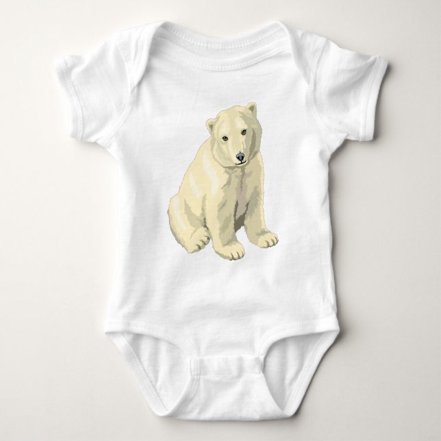 Body Para Bebê Urso Polar Fofo (Frente)