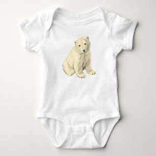 Body Para Bebê Urso Polar Fofo