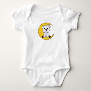 Body Para Bebê Urso Polar Lua Boa Noite Boca-Lua Bonita