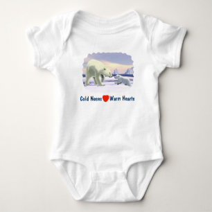 Body Para Bebê Urso Polar - Melhor Nariz Da Mãe