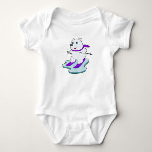 Body Para Bebê Urso Polar Skier Ski