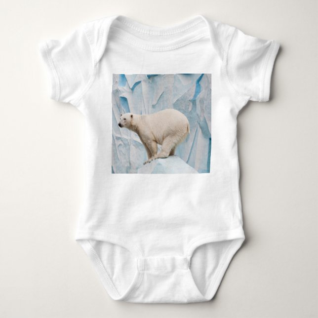 Body Para Bebê Urso Polar: Vislumbre Zoo Habitat (Frente)