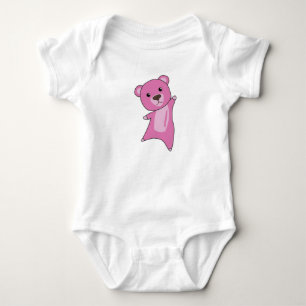 Body Para Bebê Urso Rosa Urso Colorido Animais Fofos Para