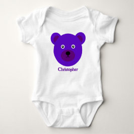 Body Para Bebê Urso Roxo