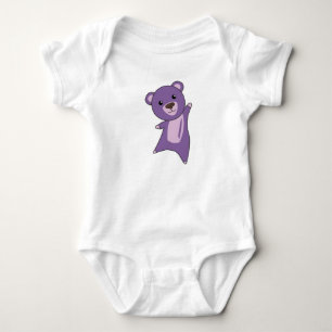 Body Para Bebê Urso Roxo Corante Animais Corados