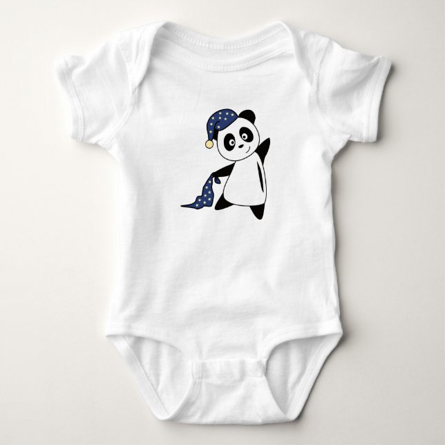 Body Para Bebê Urso Sonolento Panda Panda (Frente)