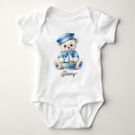 Body Para Bebê Urso Teddy Marinheiro Fofo