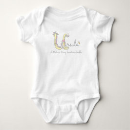 Body Para Bebê Ursula dá nome à letra U monograma
