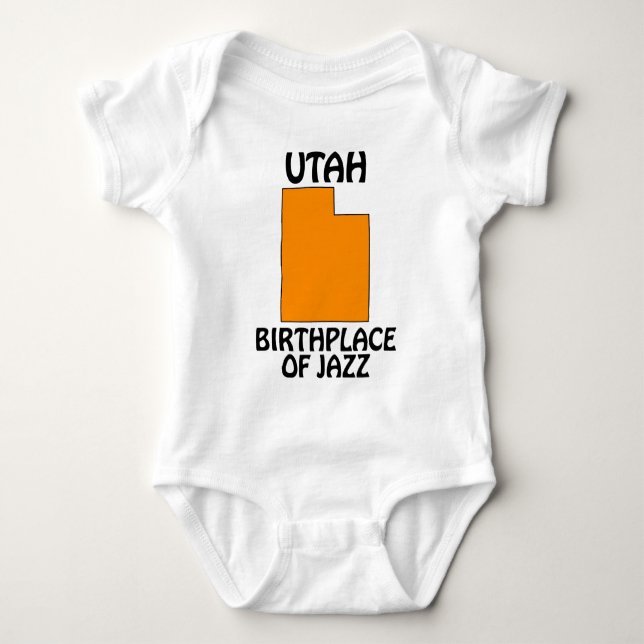 Body Para Bebê Utah - Berço do Jazz (Frente)