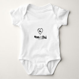 Body Para Bebê ute Mum & Dad Heart – Custom Name Baby Bodysuit