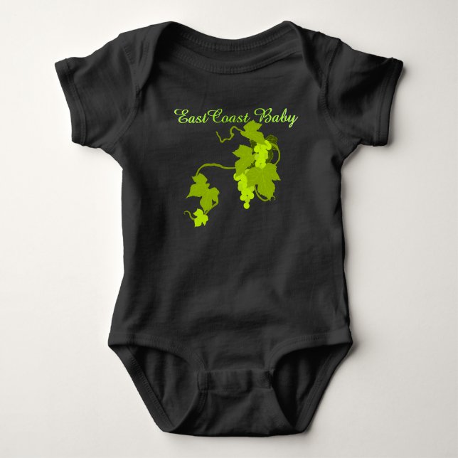 Body Para Bebê Uva verde-bebê da Costa Leste (Frente)