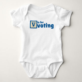 Body Para Bebê V de Votação Body Bodysuit de Bebê