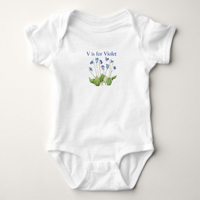 Body Para Bebê V é para Violeta (Frente)