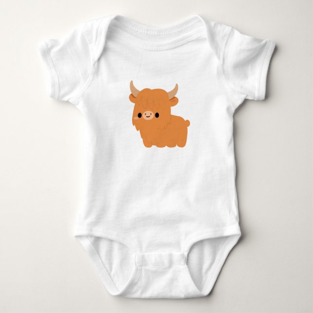 Body Para Bebê Vaca das Terras Altas (Frente)