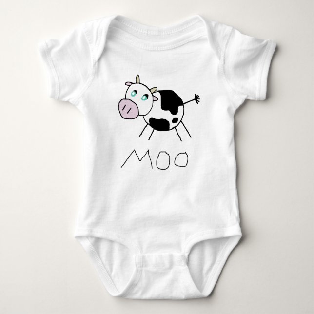 Body Para Bebê Vaca do MOO (Frente)