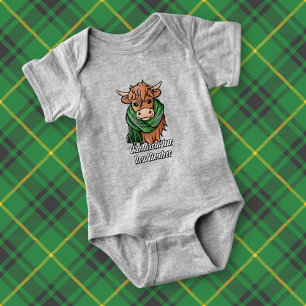 Body Para Bebê Vaca Highland com MacArthur Tartan Scarf