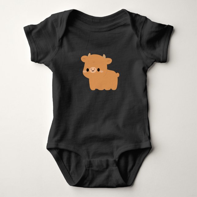Body Para Bebê Vaca Jersey (Frente)