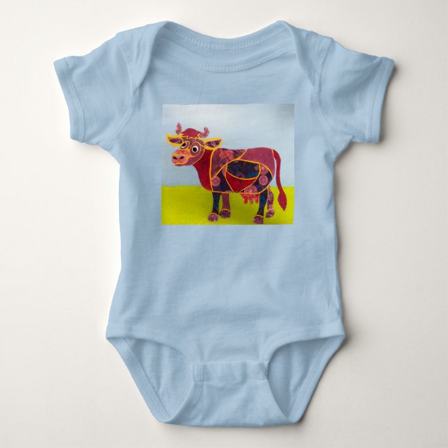 Body Para Bebê Vaca Roxa Onesy (Frente)