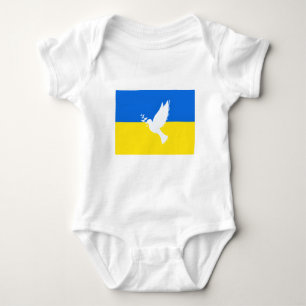 Body Para Bebê Vaga da Paz - Bandeira da Ucrânia - Liberdade - P