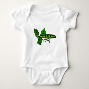 Body Para Bebê Vagens de ervilha verde do jardim